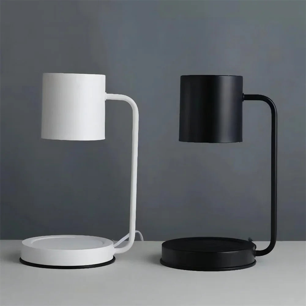 Simple  Table Lamp Dimmable Candle Warmer Lamp Metal Wax Burner Retro Melting Wax Lamp 220V Fragrance Light Desk Decor Lighting