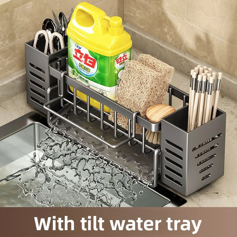 Kitchen Sink, Drain Rack, Sink, Rag, Sponge, Detergent Storage Rack, Multi-functional Tableware Storage Rack Kitchen