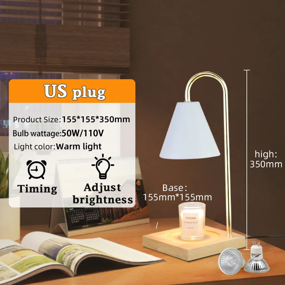 LED Candle Warmer Dimming Led Light Aromatherapy Table Lamps Timed Bedside Lamp For Bedroom Home Decor Desk Lighting