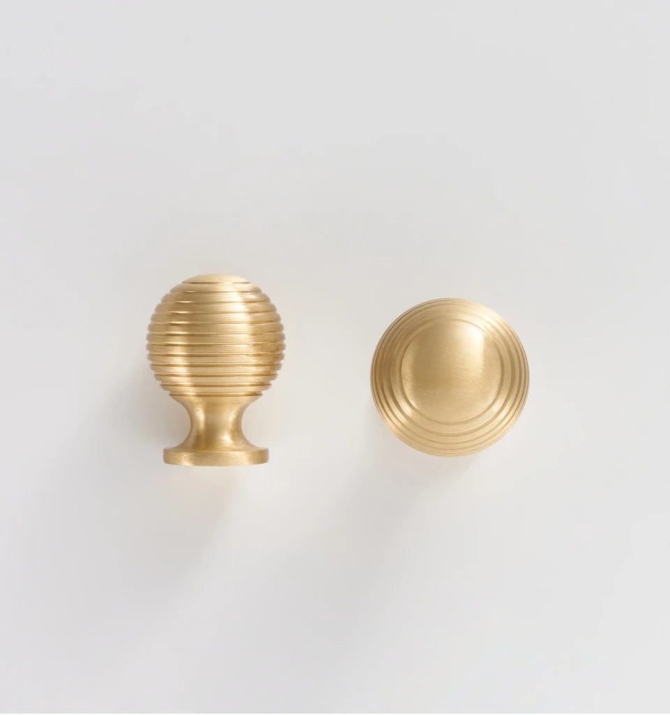 Nurlin French Luxury Solid Brass Kitchen Cabinet Furniture Drawer Cabinet Door Handle Round Knobs T-Bar Wardrobe Pull