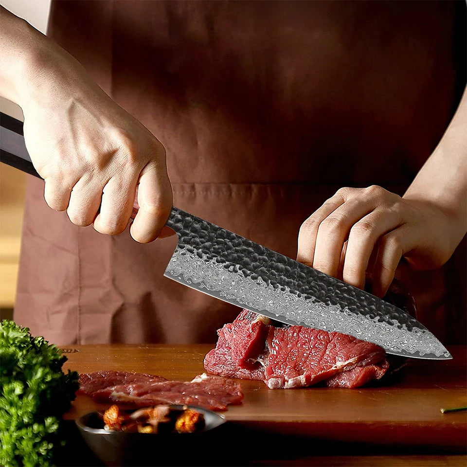 TURWHO 1-5PCS Kitchen Knives Set 67 Layers Damascus Steel VG10 Core Japanese Chef's Knife Kiritsuke Knife Kitchen Accessories