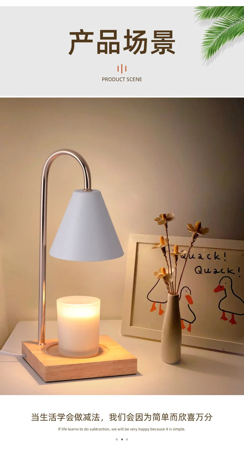 Candle Warmer Lamp with Timer Dimming Melting Wax Table Lamp Home Bedroom Decor Nightlight Creative Aromatherapy Desk Light Gift