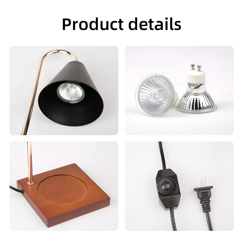 Candle Warmer Lamp with Timer Dimming Melting Wax Table Lamp Home Bedroom Decor Nightlight Creative Aromatherapy Desk Light Gift