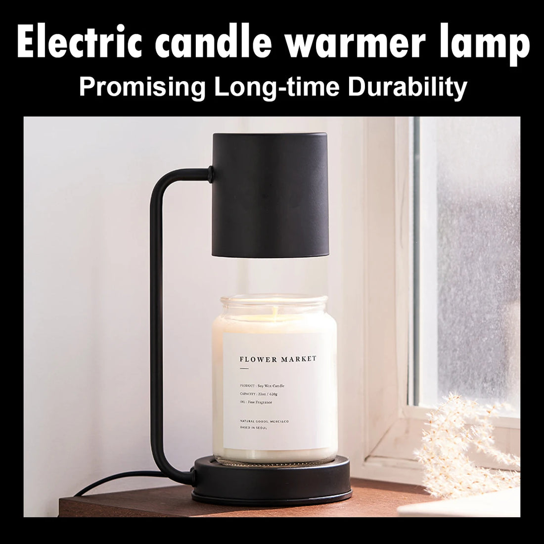Modern Candle Warmer Table Light Metal Wax Burner Dimmable Candle Table Lamp Desk Lamp for Bedroom Living Room Atmosphere light