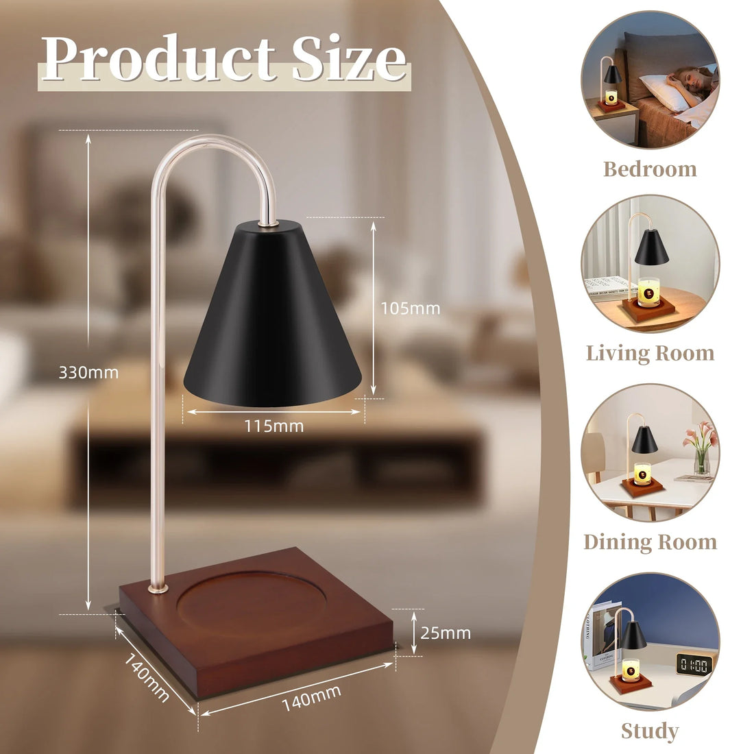 LED Candle Warmer Dimming Led Light Aromatherapy Table Lamps Timed Bedside Lamp For Bedroom Home Decor Desk Lighting