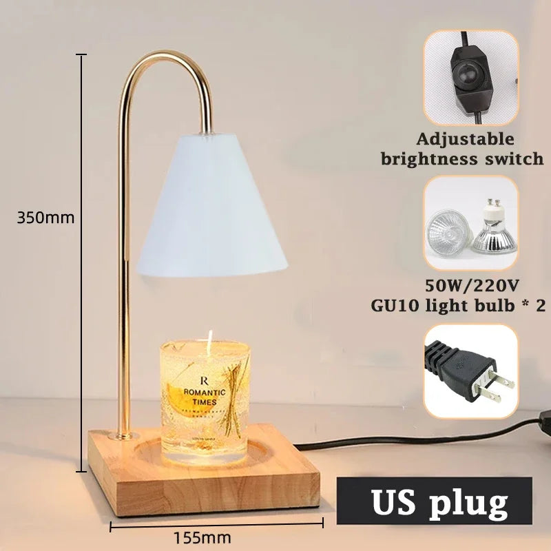 LED Candle Warmer Dimming Led Light Aromatherapy Table Lamps Timed Bedside Lamp For Bedroom Home Decor Desk Lighting