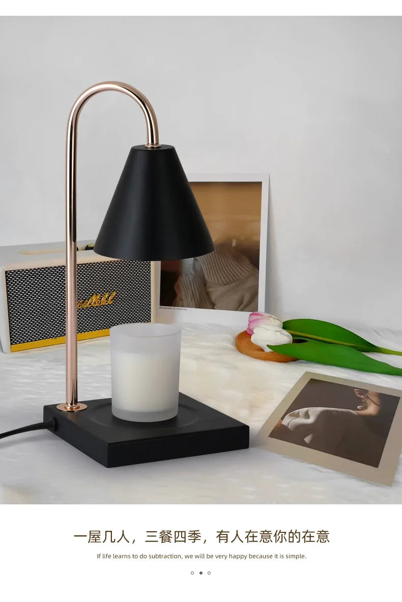 Candle Warmer Lamp with Timer Dimming Melting Wax Table Lamp Home Bedroom Decor Nightlight Creative Aromatherapy Desk Light Gift