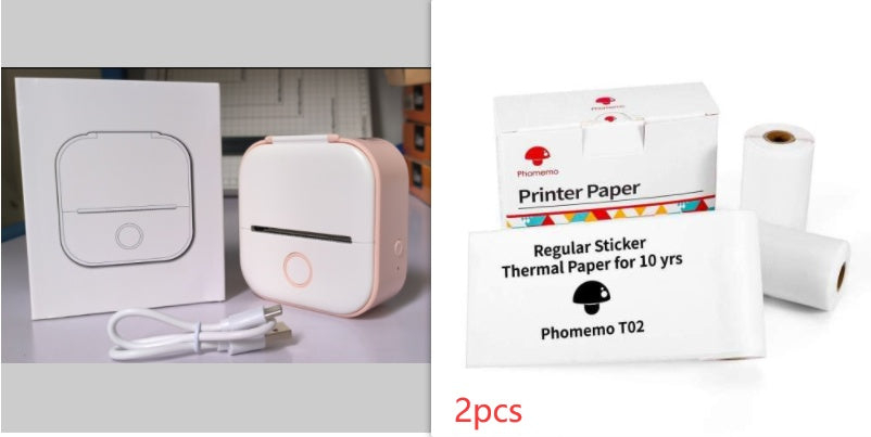 Mini Bluetooth Thermal Label Printer – Portable Sticker & Photo Printer for Home or Office