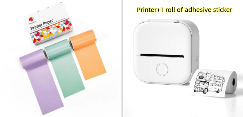 Mini Bluetooth Thermal Label Printer – Portable Sticker & Photo Printer for Home or Office