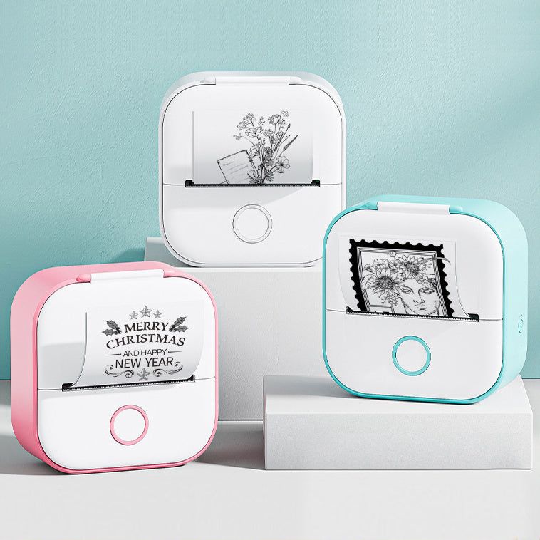 Mini Bluetooth Thermal Label Printer – Portable Sticker & Photo Printer for Home or Office