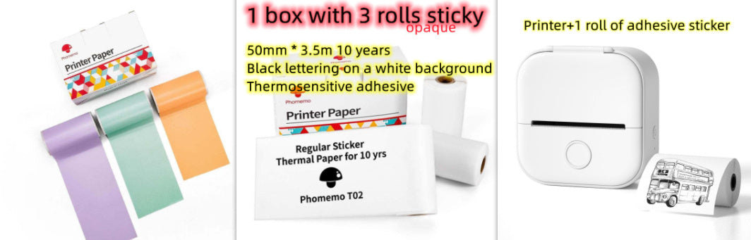 Mini Bluetooth Thermal Label Printer – Portable Sticker & Photo Printer for Home or Office