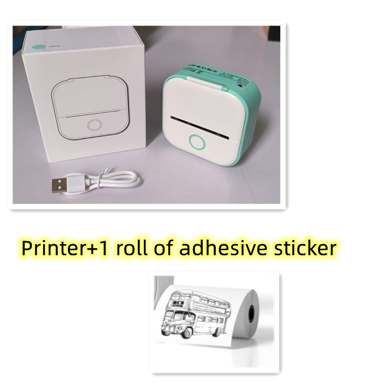 Mini Bluetooth Thermal Label Printer – Portable Sticker & Photo Printer for Home or Office