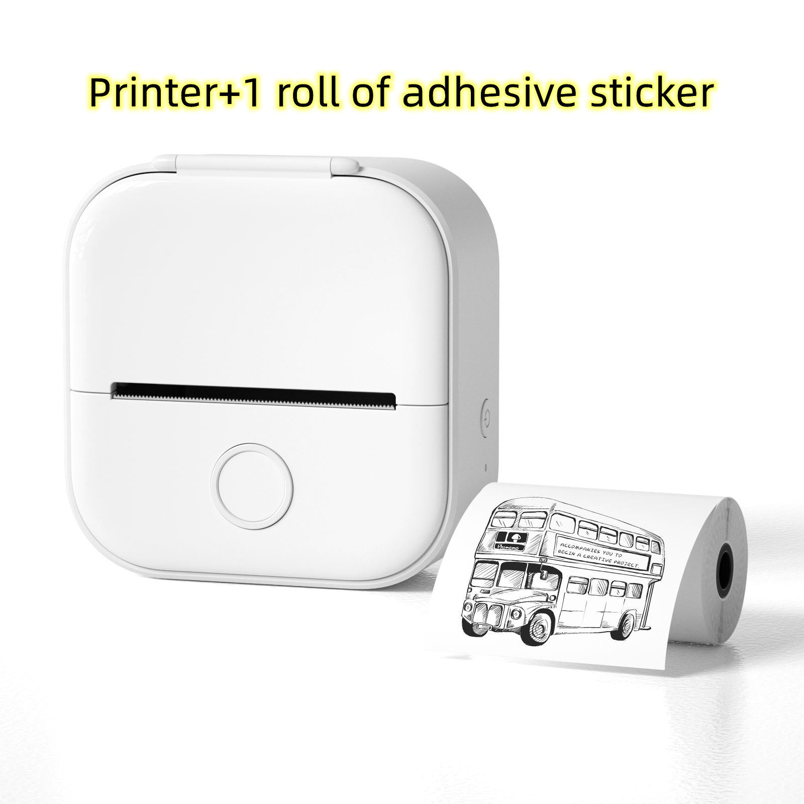 Mini Bluetooth Thermal Label Printer – Portable Sticker & Photo Printer for Home or Office