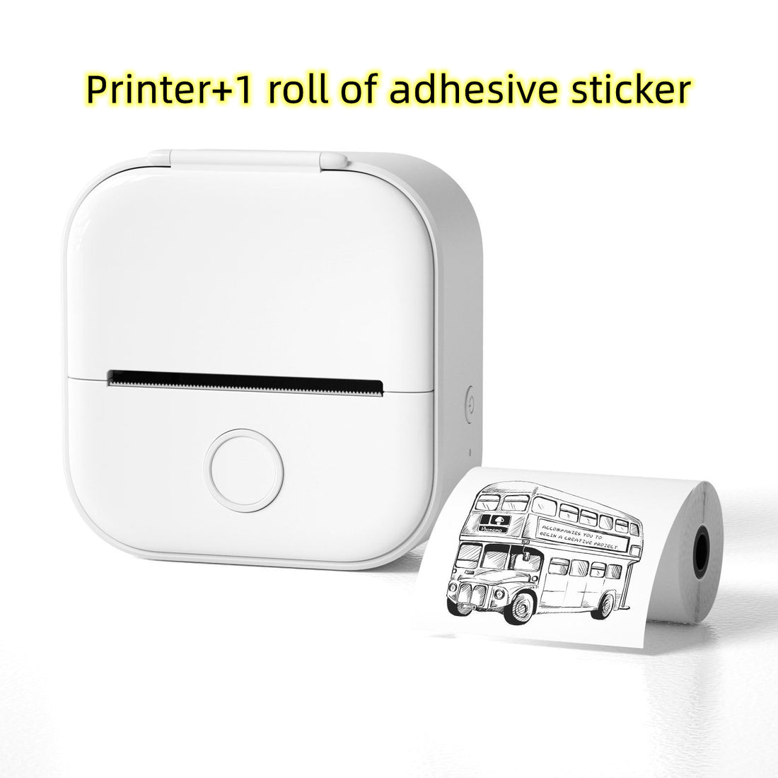 Mini Bluetooth Thermal Label Printer – Portable Sticker & Photo Printer for Home or Office