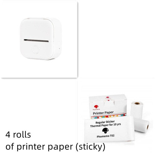 Mini Bluetooth Thermal Label Printer – Portable Sticker & Photo Printer for Home or Office