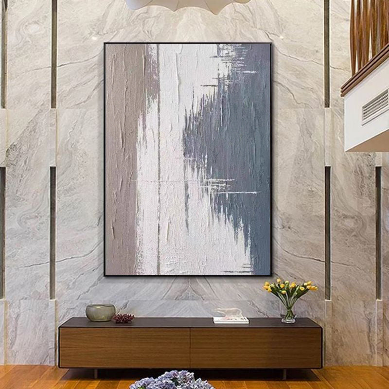 Handmade Oil Painting Canvas Wall Art Decoration Modern Grey Texture Abstract For Home Living Room Decor Rolled Frameless Unstretched Painting