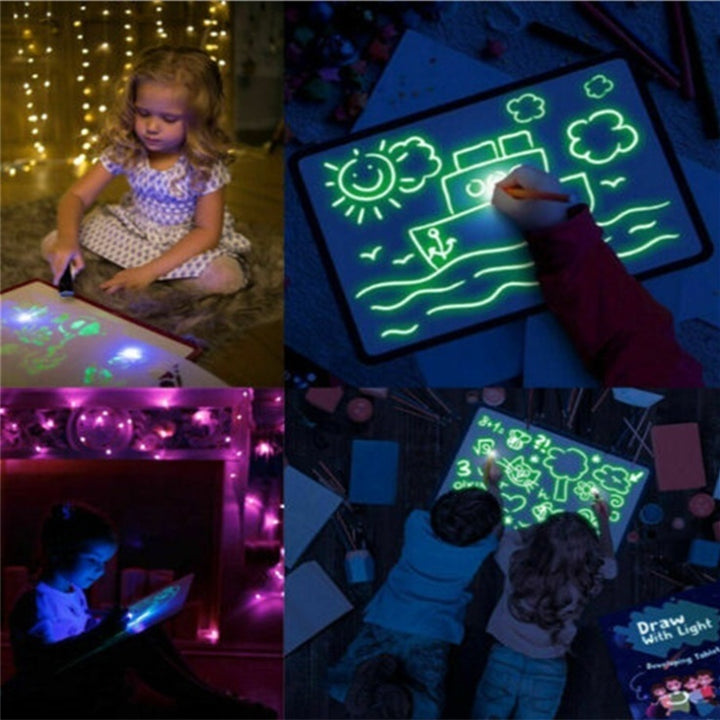 3D LED Drawing Pad with Light Effects – Creative Educational Toy for Kids